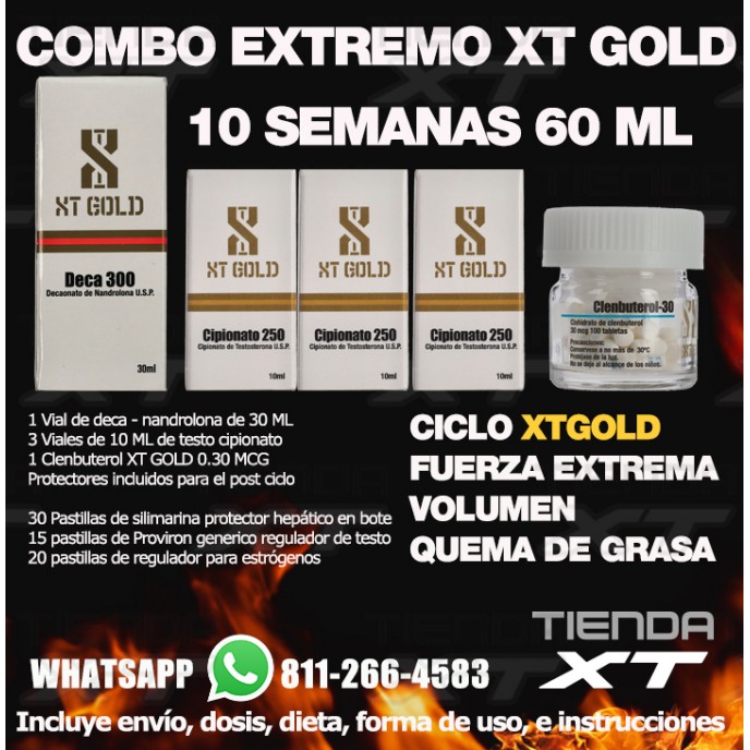 Combo Extremo XT GOLD 60 - ML Deca + cipionato + clenbuterol
