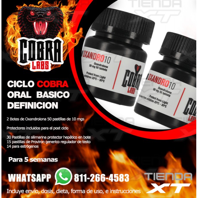 Ciclo Oral Oxandrolona Cobra de 5 Semanas