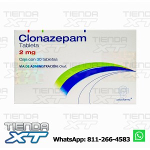 Clonazepam  Tabletas Psicofarma 2mg Caja con 30 Tabletas